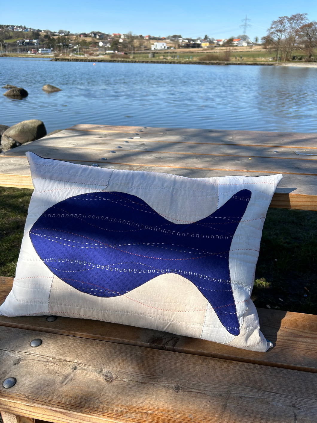 Blå fisk mønster
